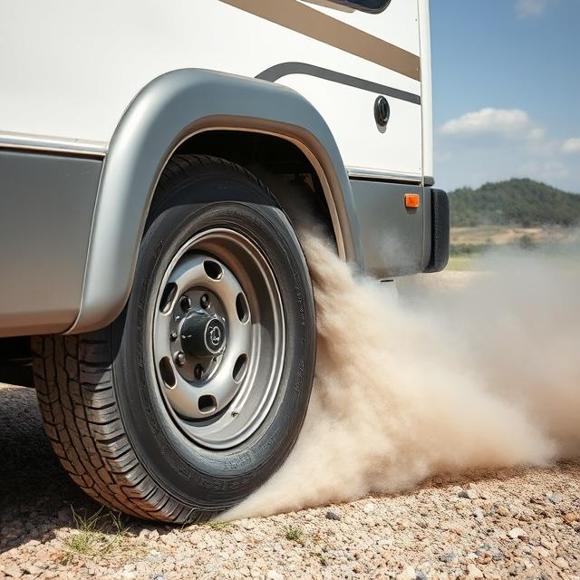 how to maintain rv tires to prevent blowouts like in this picture